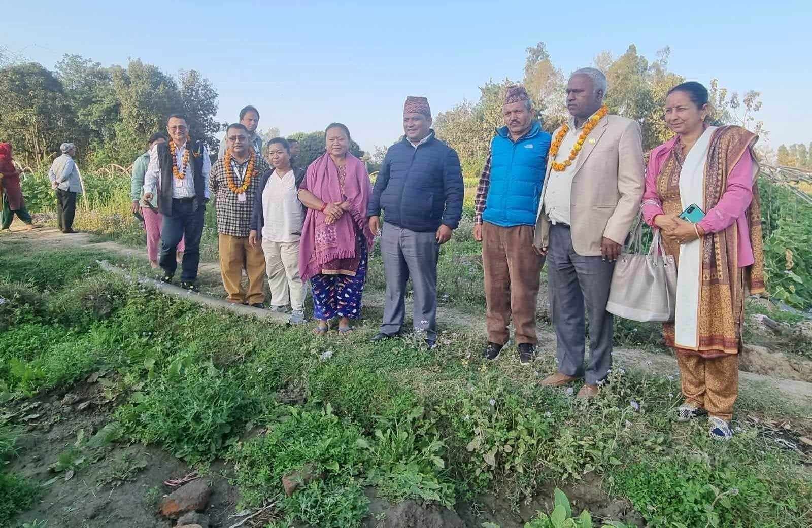 प्रदेश कृषि मन्त्री यादवद्धारा साना सिँचाइ आयोजनाको अनुगमन