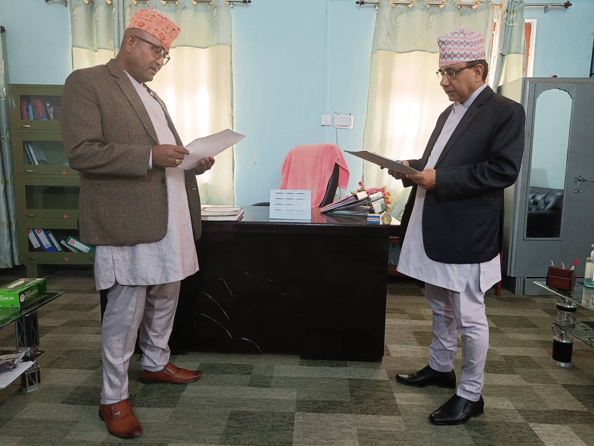 अध्यक्ष चौधरीद्धारा सपथ ग्रहण