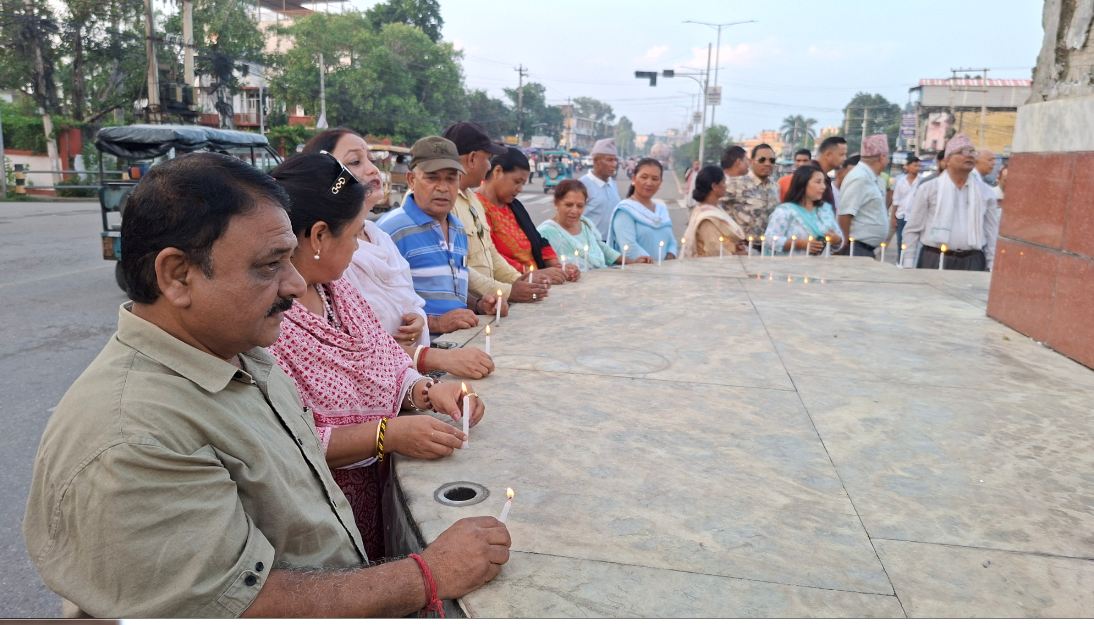 गणेशमान सिंहको स्मृतिमा दिप प्रज्वलन