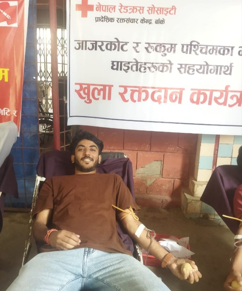 भुकम्पका घाइतेका लागि ८० पिन्ट रगत संकलन