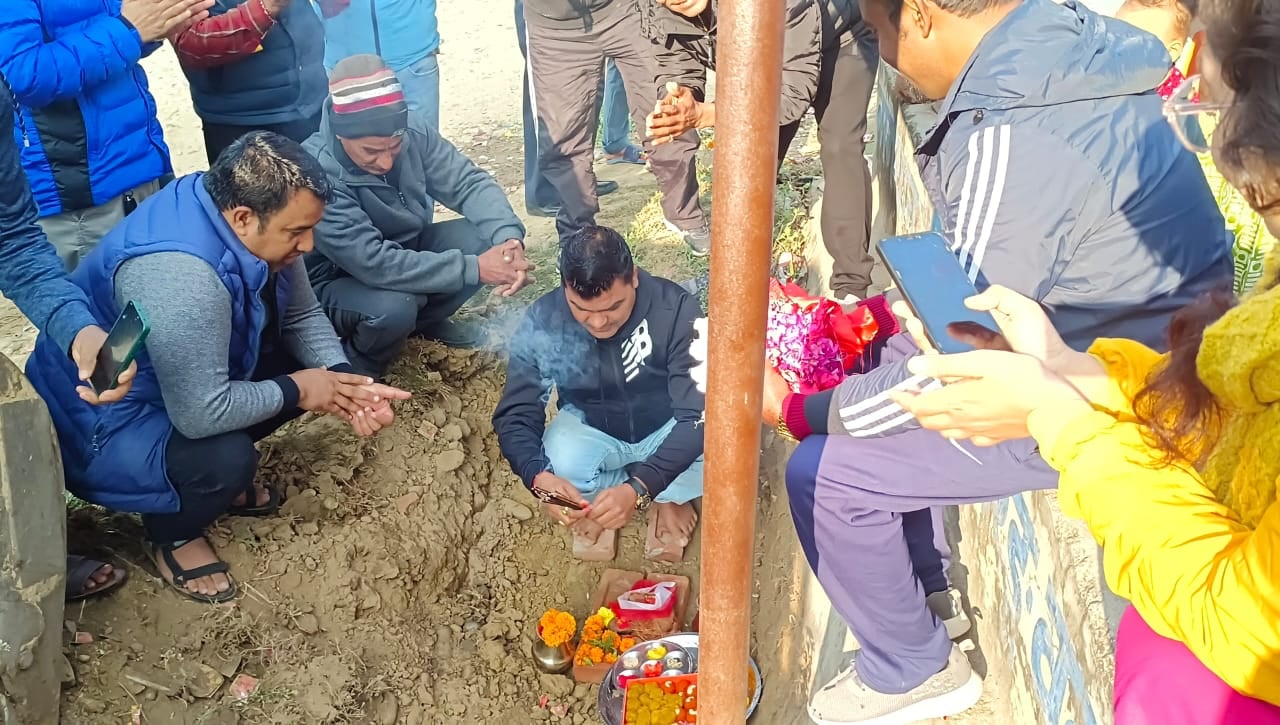 वडामा पुर्वाधार बिकास निर्माण कार्य शुरु