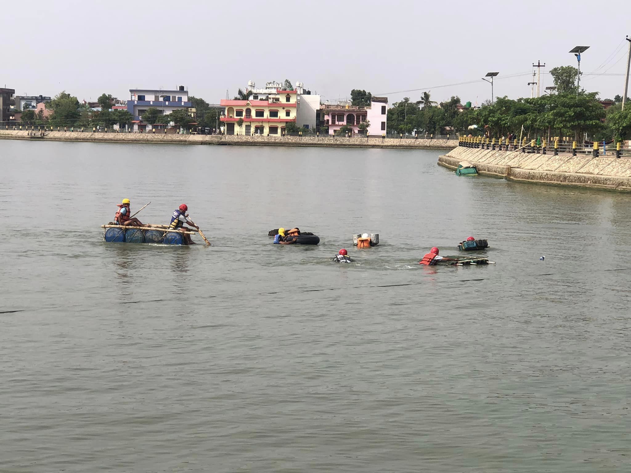 वाटरपार्कमा बाढी सम्बन्धि कृत्रिम घटना अभ्यास