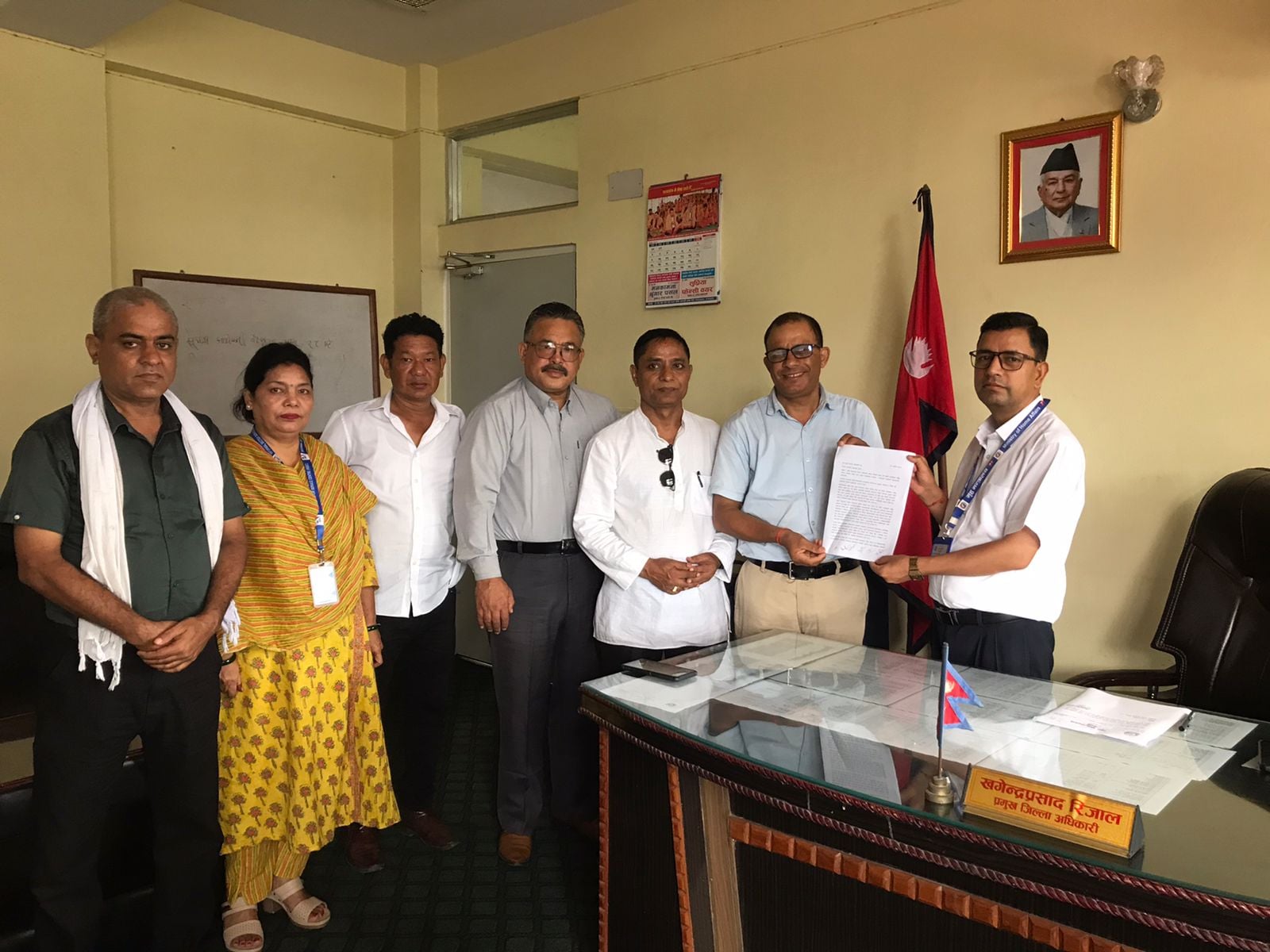 नेपालगञ्जस्थित हर्ष किर्ति महाविहारको संरक्षण र व्यवस्थापनको लागि ज्ञापनपत्र