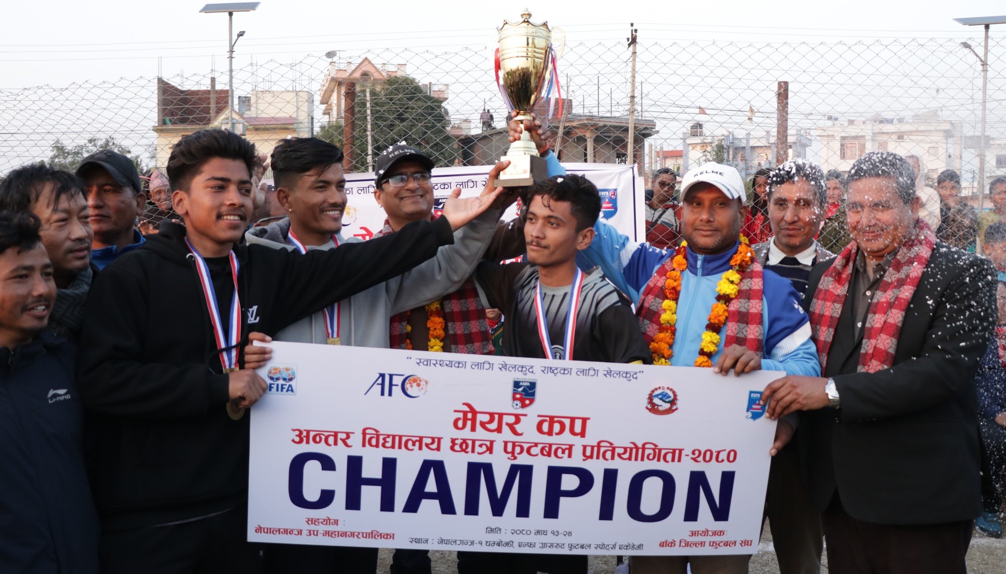 मेयर कपमा नेपालगञ्ज सेन्टजेभियर्स र नेपालगञ्ज मोडेल एकेडेमी च्याम्पियन