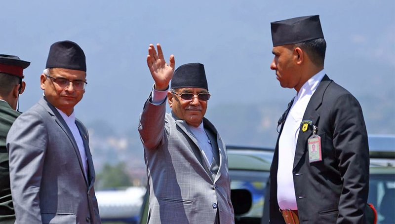 प्रधानमन्त्री दाहाल भारत प्रस्थान