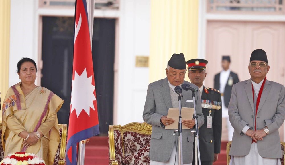 राष्ट्रपति पौडेल शपथ