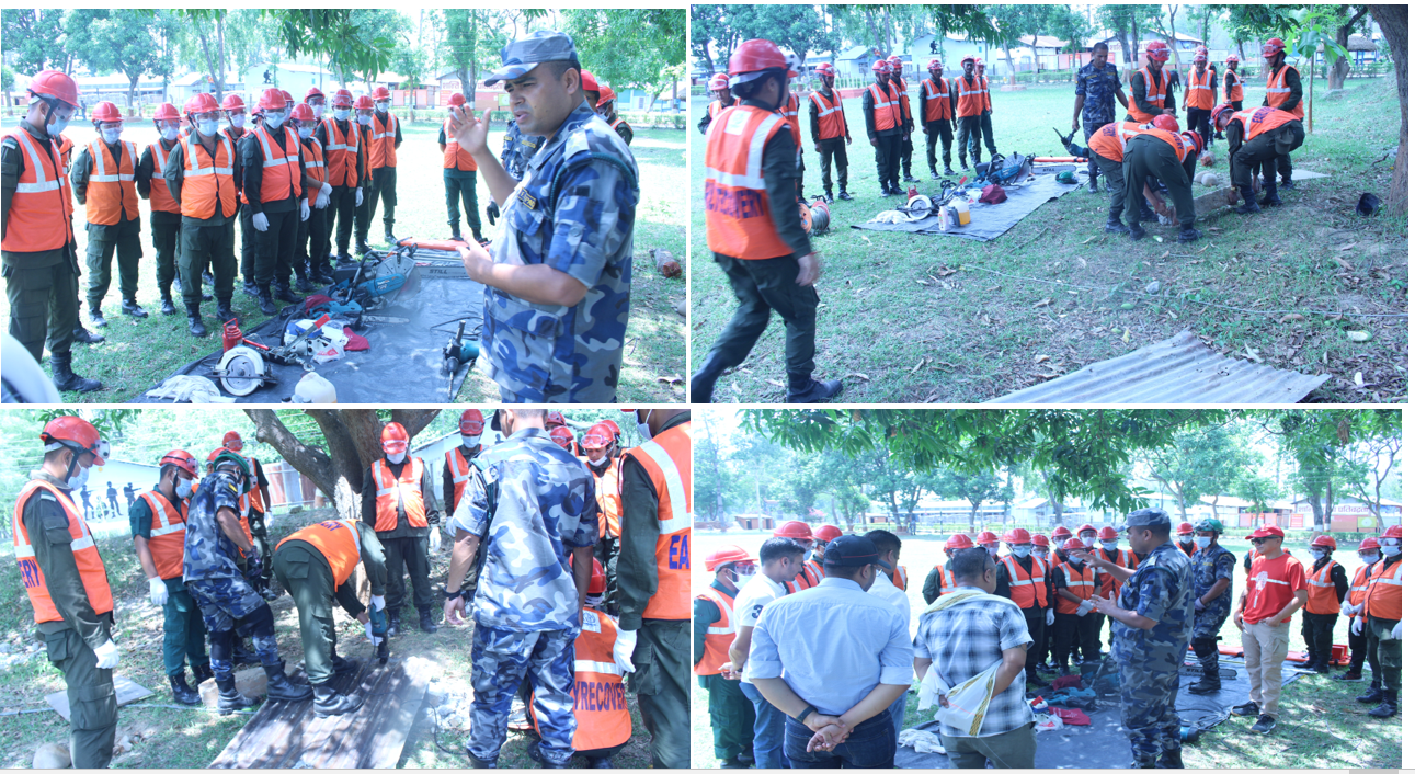 नेपालगन्जका नगर प्रहरीलाई खोज, उद्धार तालिम