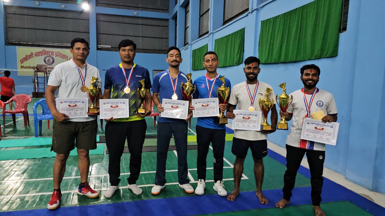 प्रथम खुल्ला धम्बोझी ब्याडमिन्टनमा ओली र पुनको जोडी पहिलो
