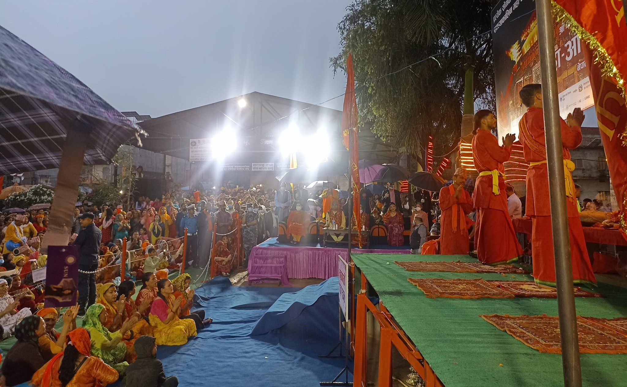 बागेश्वरीको महाआरतीमा राजपरिवारको सहभागिता