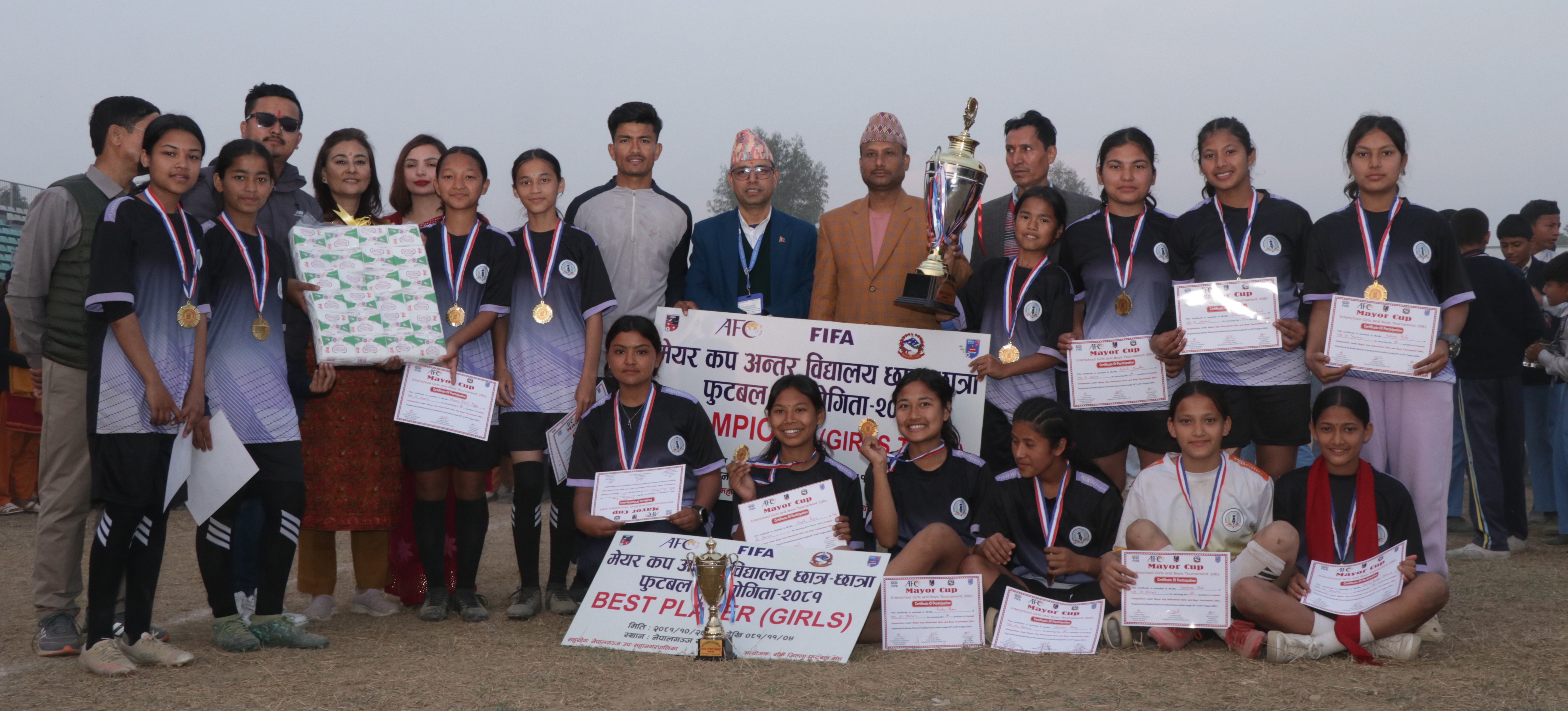 मेयर कप फुटबलमा ब्राइटल्याण्ड र नेपालगन्ज सेन्ट जेभियर्स च्याम्पियन