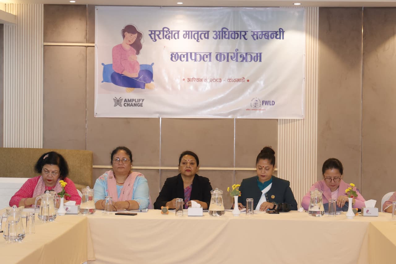 स्वास्थ्यका लागि सुरक्षित मातृत्व अधिकारसम्बन्धी प्रस्तावमाथि छलफल